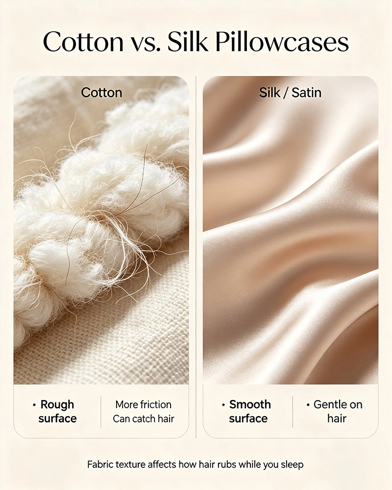 Cotton vs Silk Pillowcases Comparison