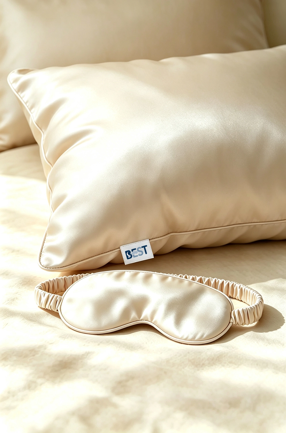 BEST Sleep Goose Down Pillow & Silk Sleep Set