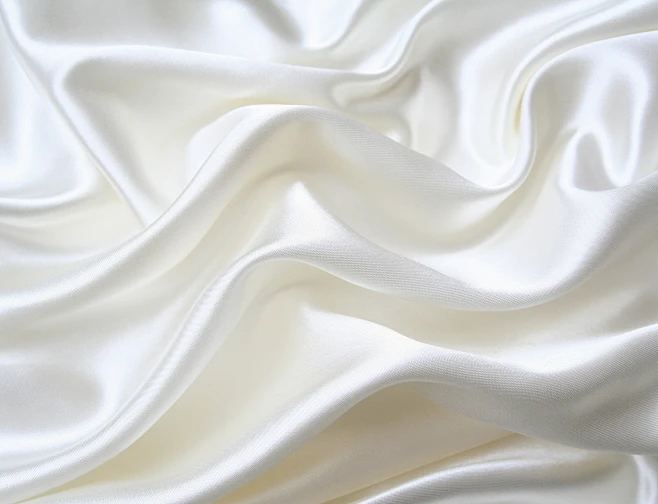 A luxury Mulberry silk pillowcase on a down pillow, providing a smooth surface to reduce friction and neck stiffness.